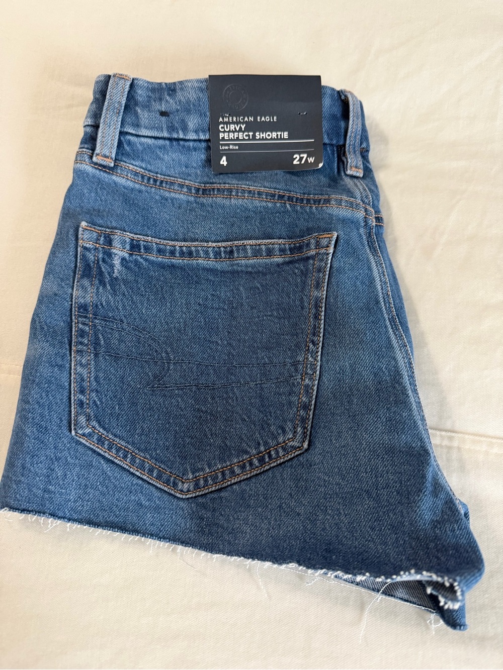 American Eagle Outfitters Curvy Shortie Jeans - Denim Blue